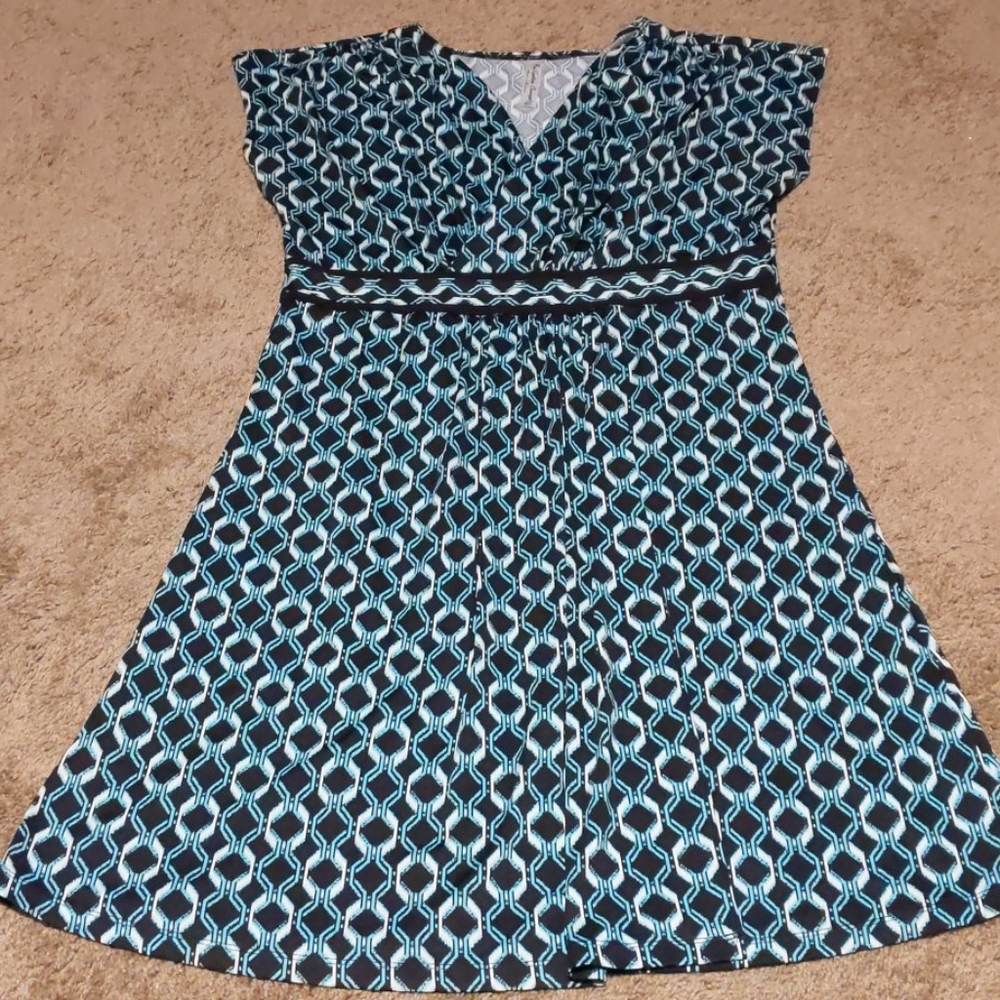 Pattern Wrap Dress